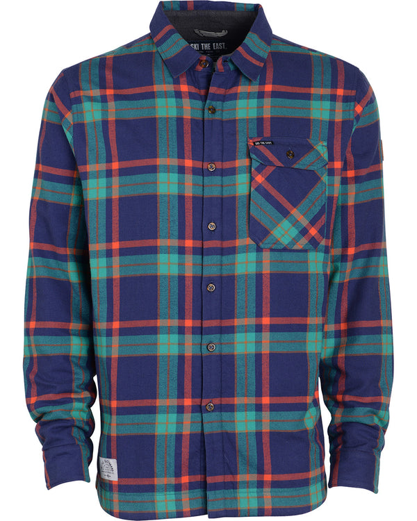 Ski The East Woodbury Fleece Lined Flannel - Ridgeline Rust - Medium