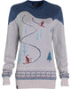 Women's Powder Day Shredder Sweater - Teal/Gray