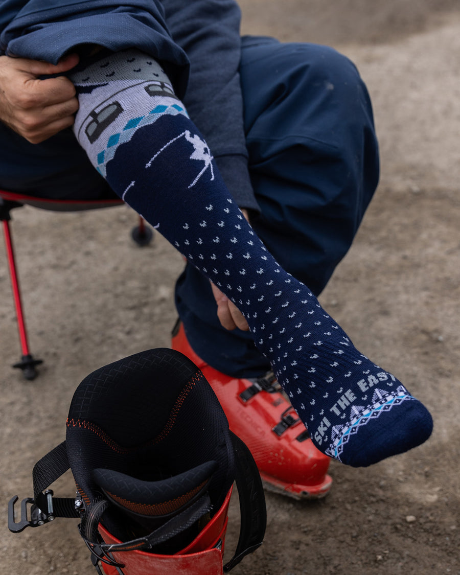 Upslope Lightweight Ski Socks - Double Diamond