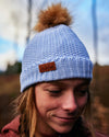 Women's Trapper Pom Beanie - Sunset