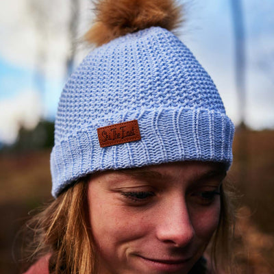 Women's Trapper Pom Beanie - Sunset