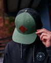 Born From Ice Canvas Trucker Hat - Pine