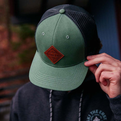 Born From Ice Canvas Trucker Hat - Pine