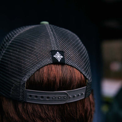 Born From Ice Canvas Trucker Hat - Pine