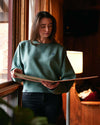 Women's Rooted Crop Crew Sweatshirt - Pine