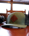 Born From Ice Canvas Trucker Hat - Pine