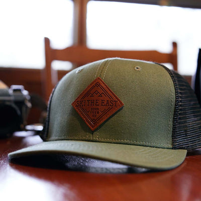 Born From Ice Canvas Trucker Hat - Pine