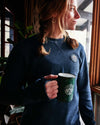 Women's Core Waffle Crew - Navy