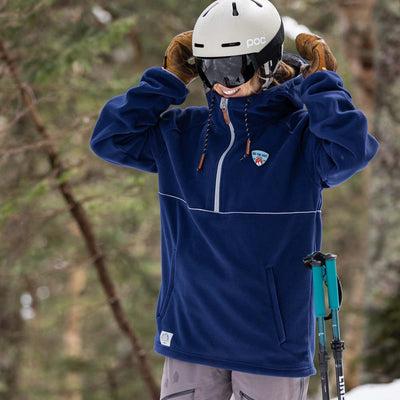 Trekker Half Zip Hooded Fleece - Navy