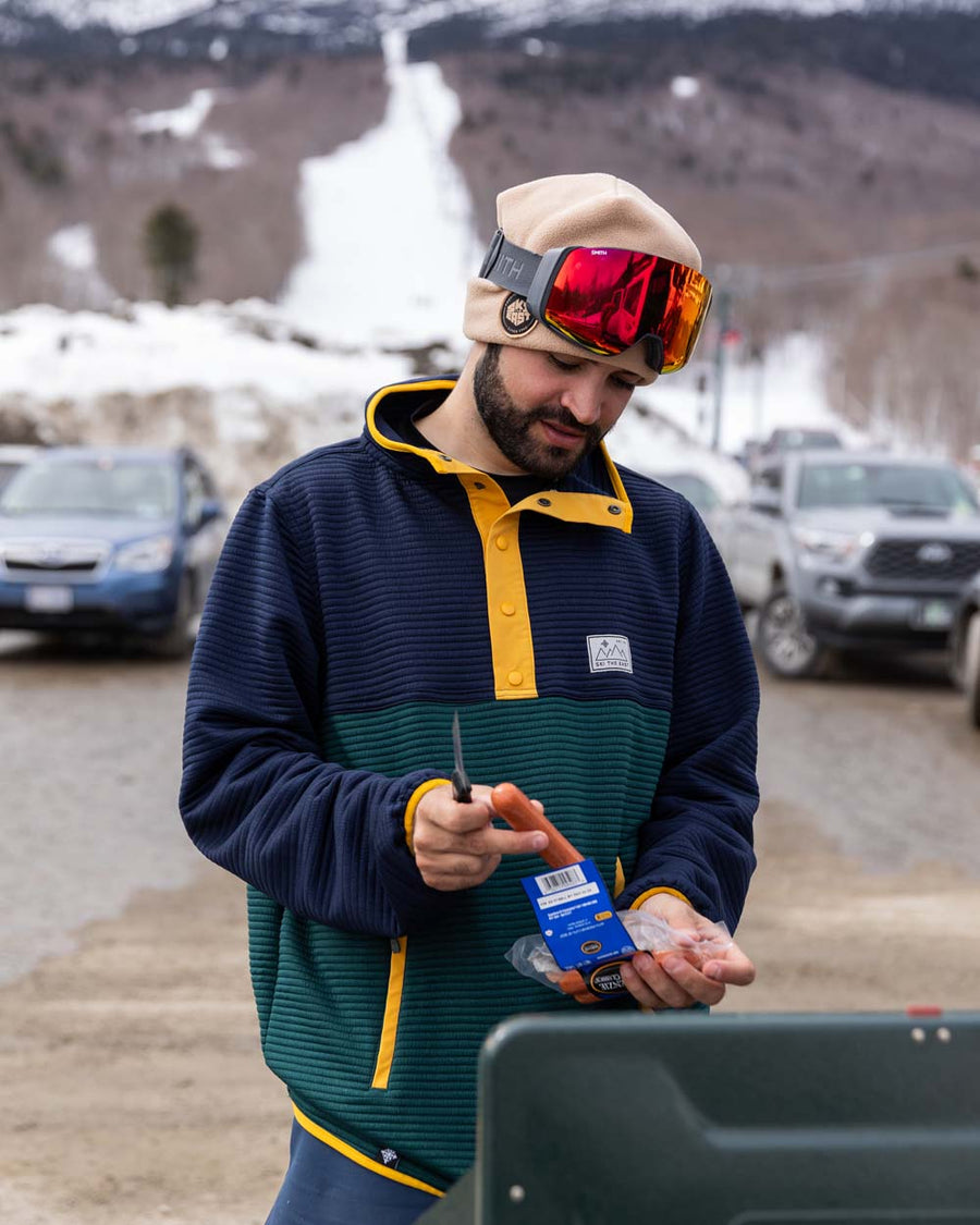 Snowden Half Snap Tech Fleece - Navy/Pine