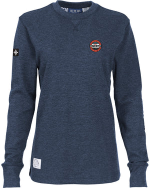 Women's Core Waffle Crew - Navy