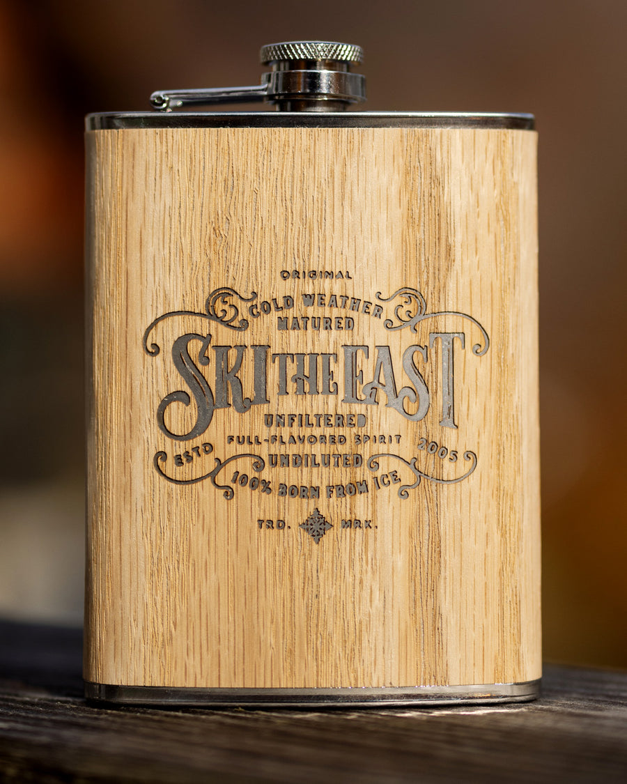 Barrel Proof Wood Wrapped Flask