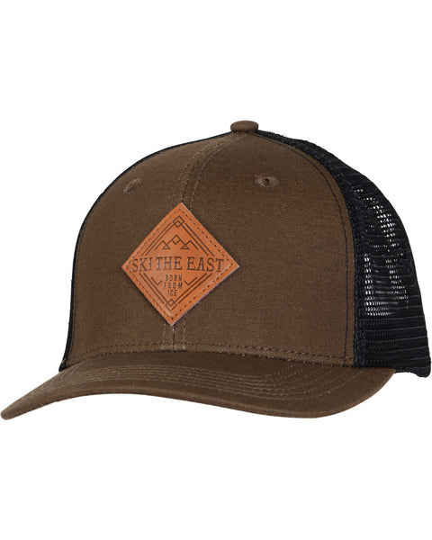 Born From Ice Canvas Trucker Hat - Brown - Ski The East