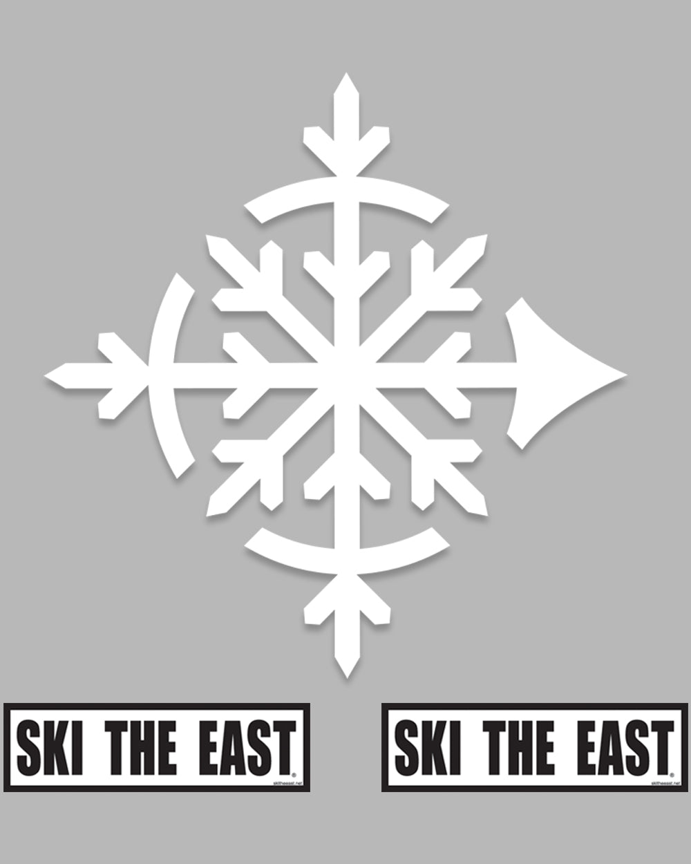 Ski The East - XL Die Cut Sticker Flake - White